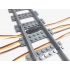 Rechte rails (halve) met kabel uitsparingen